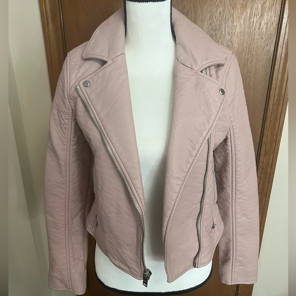 Abercrombie & Fitch Light Pink Leather Jacket